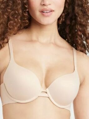 Auden Light Lift Plunge Bra Beige Size 36D NEW NWT Tan Cream Nude Push Up